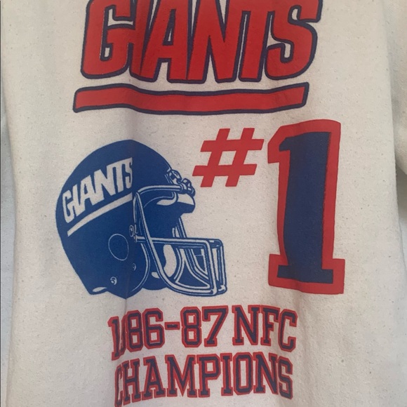 New York Giants Vintage 1986–87 NFL NFC Championship Sweatshirt. Super Bowl 21 - Picture 3 of 5